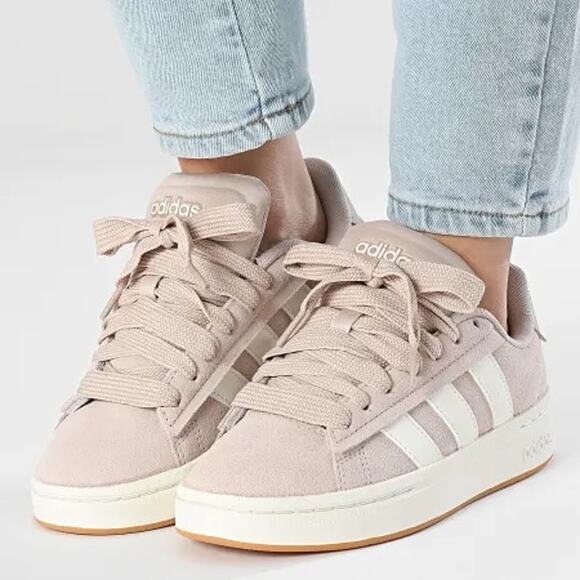 adidas Shoes - Adidas Grand Court Alpha Sneakers Taupe Pink Size 9.5 Cloudfoam Comfort Fashion